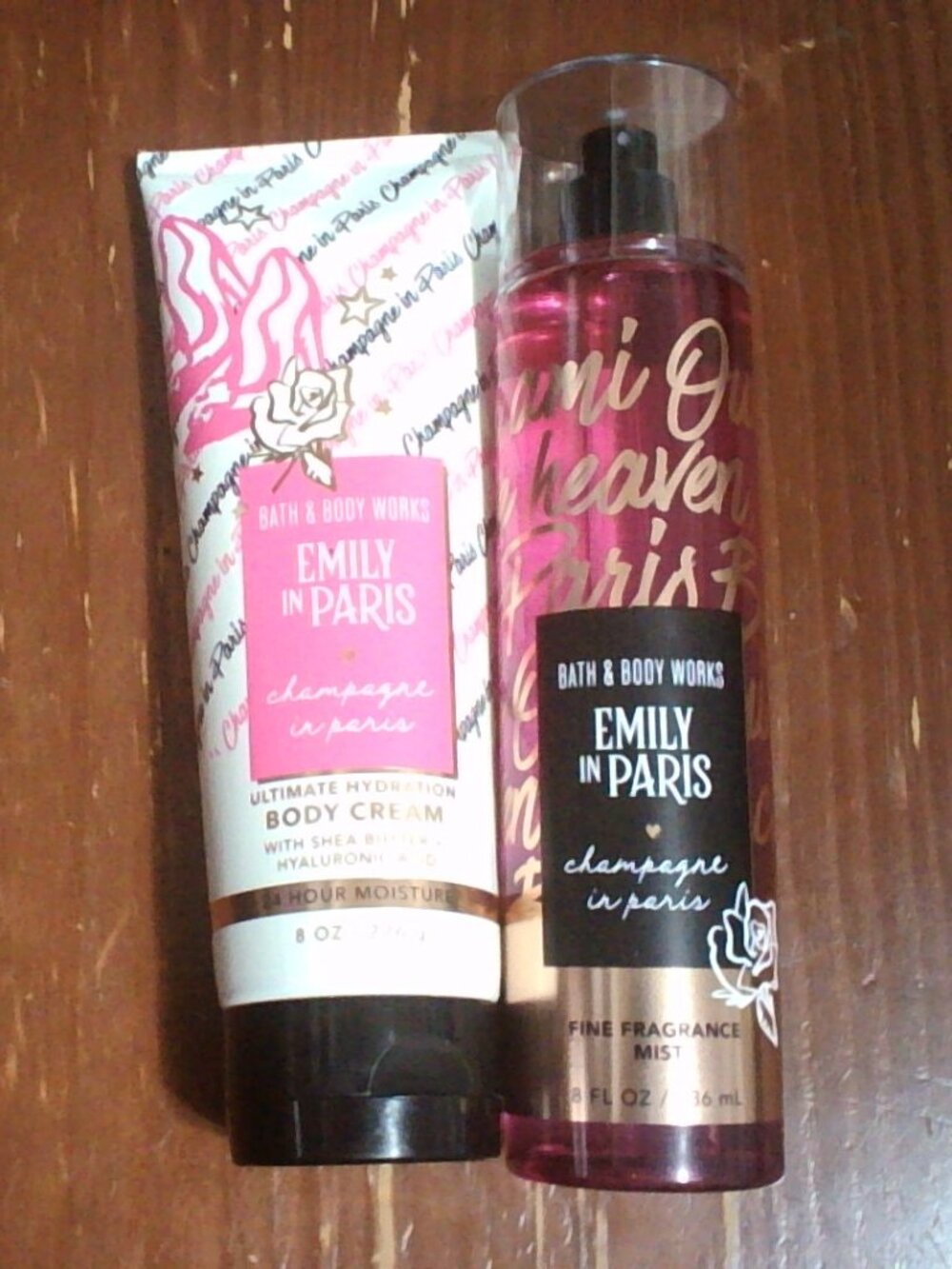 Bath & Body Works Emily in Paris Body Cream & Fragrance Mist Set - White/Pink
